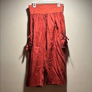 Just Jill Stylish Wide-Leg Pants in Vibrant Red